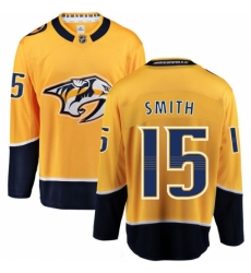 Youth Nashville Predators #15 Craig Smith Fanatics Branded Gold Home Breakaway NHL Jersey