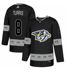 Men's Adidas Nashville Predators #8 Kyle Turris Authentic Black Team Logo Fashion NHL Jersey Men's Adidas Nashville Predators #8 Kyle Turris Authentic Black Team Logo Fashion NHL Jersey