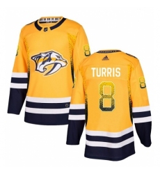 Men's Adidas Nashville Predators #8 Kyle Turris Authentic Gold Drift Fashion NHL Jersey Men's Adidas Nashville Predators #8 Kyle Turris Authentic Gold Drift Fashion NHL Jersey