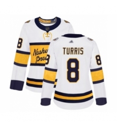 Women's Nashville Predators #8 Kyle Turris Authentic White 2020 Winter Classic Hockey Jersey Women's Nashville Predators #8 Kyle Turris Authentic White 2020 Winter Classic Hockey Jersey