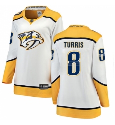 Women's Nashville Predators #8 Kyle Turris Fanatics Branded White Away Breakaway NHL Jersey Women's Nashville Predators #8 Kyle Turris Fanatics Branded White Away Breakaway NHL Jersey
