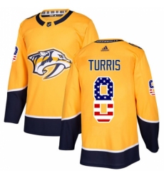 Youth Adidas Nashville Predators #8 Kyle Turris Authentic Gold USA Flag Fashion NHL Jersey Youth Adidas Nashville Predators #8 Kyle Turris Authentic Gold USA Flag Fashion NHL Jersey