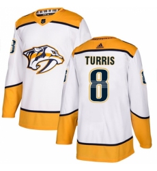 Youth Adidas Nashville Predators #8 Kyle Turris Authentic White Away NHL Jersey Youth Adidas Nashville Predators #8 Kyle Turris Authentic White Away NHL Jersey