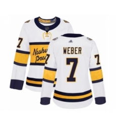 Women's Nashville Predators #7 Yannick Weber Authentic White 2020 Winter Classic Hockey Jersey