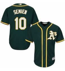 Youth Majestic Oakland Athletics #10 Marcus Semien Replica Green Alternate 1 Cool Base MLB Jersey