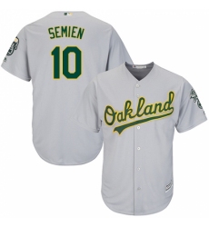 Youth Majestic Oakland Athletics #10 Marcus Semien Replica Grey Road Cool Base MLB Jersey