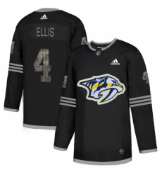 Men's Adidas Nashville Predators #4 Ryan Ellis Black Authentic Classic Stitched NHL Jersey