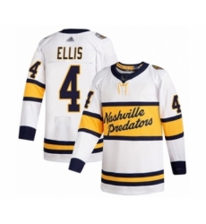 Men's Nashville Predators #4 Ryan Ellis Authentic White 2020 Winter Classic Hockey Jersey