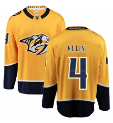 Men's Nashville Predators #4 Ryan Ellis Fanatics Branded Gold Home Breakaway NHL Jersey
