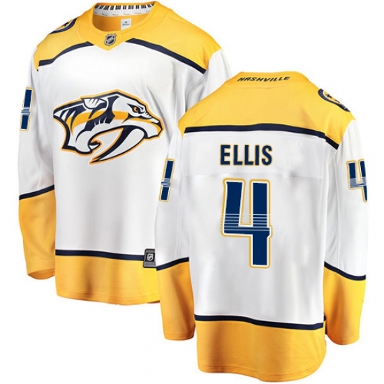 Men's Nashville Predators #4 Ryan Ellis Fanatics Branded White Away Breakaway NHL Jersey Men's Nashville Predators #4 Ryan Ellis Fanatics Branded White Away Breakaway NHL Jersey