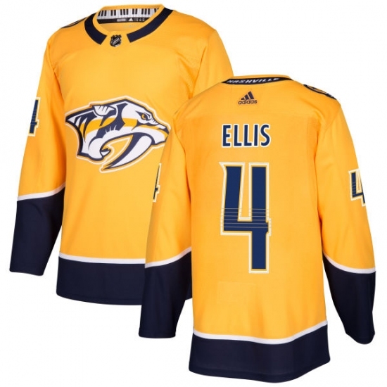 Youth Adidas Nashville Predators #4 Ryan Ellis Authentic Gold Home NHL Jersey Youth Adidas Nashville Predators #4 Ryan Ellis Authentic Gold Home NHL Jersey