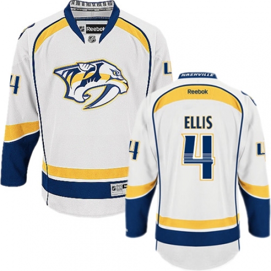 Youth Reebok Nashville Predators #4 Ryan Ellis Authentic White Away NHL Jersey Youth Reebok Nashville Predators #4 Ryan Ellis Authentic White Away NHL Jersey