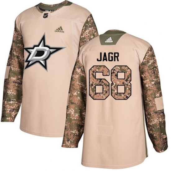 Men's Adidas Dallas Stars #68 Jaromir Jagr Authentic Camo Veterans Day Practice NHL Jersey Men's Adidas Dallas Stars #68 Jaromir Jagr Authentic Camo Veterans Day Practice NHL Jersey