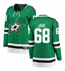 Women's Dallas Stars #68 Jaromir Jagr Fanatics Branded Green Home Breakaway NHL Jersey