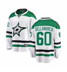 Men's Dallas Stars #60 Ty Dellandrea Authentic White Away Fanatics Branded Breakaway NHL Jersey