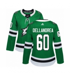 Women's Adidas Dallas Stars #60 Ty Dellandrea Premier Green Home NHL Jersey