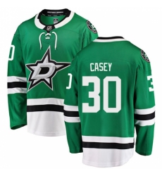 Men's Dallas Stars #30 Jon Casey Fanatics Branded Green Home Breakaway NHL Jersey