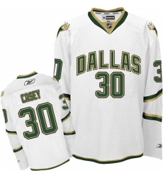 Men's Reebok Dallas Stars #30 Jon Casey Authentic White Third NHL Jersey