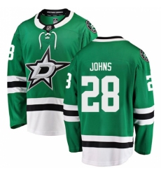 Men's Dallas Stars #28 Stephen Johns Fanatics Branded Green Home Breakaway NHL Jersey