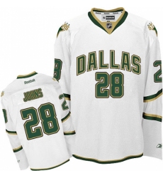 Men's Reebok Dallas Stars #28 Stephen Johns Authentic White Third NHL Jersey