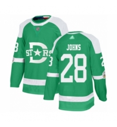 Youth Dallas Stars #28 Stephen Johns Authentic Green 2020 Winter Classic Hockey Jersey