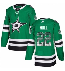 Men's Adidas Dallas Stars #22 Brett Hull Authentic Green Drift Fashion NHL Jersey Men's Adidas Dallas Stars #22 Brett Hull Authentic Green Drift Fashion NHL Jersey