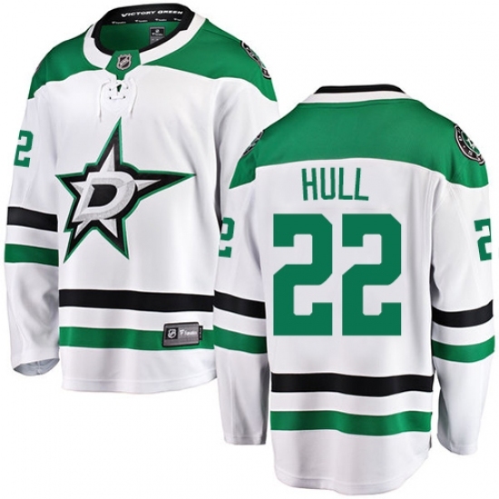 Men's Dallas Stars #22 Brett Hull Authentic White Away Fanatics Branded Breakaway NHL Jersey Men's Dallas Stars #22 Brett Hull Authentic White Away Fanatics Branded Breakaway NHL Jersey