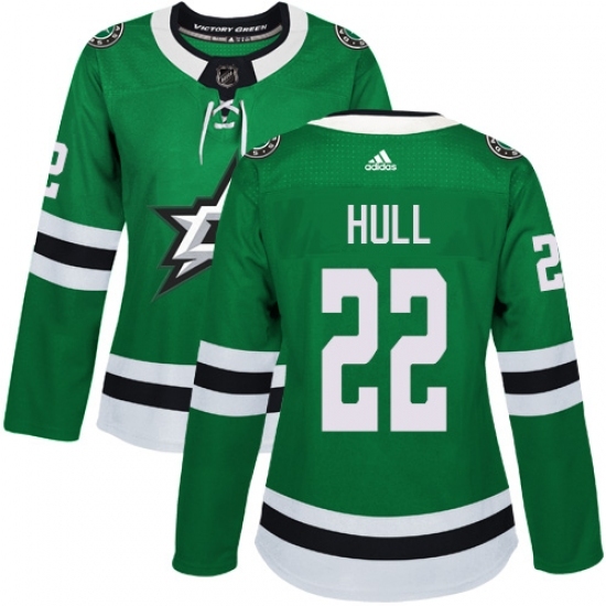 Women's Adidas Dallas Stars #22 Brett Hull Premier Green Home NHL Jersey Women's Adidas Dallas Stars #22 Brett Hull Premier Green Home NHL Jersey
