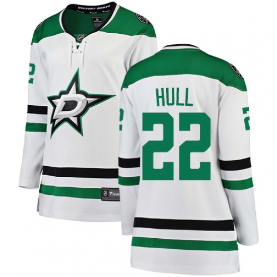 Women's Dallas Stars #22 Brett Hull Authentic White Away Fanatics Branded Breakaway NHL Jersey Women's Dallas Stars #22 Brett Hull Authentic White Away Fanatics Branded Breakaway NHL Jersey