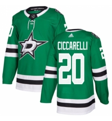 Men's Adidas Dallas Stars #20 Dino Ciccarelli Authentic Green Home NHL Jersey
