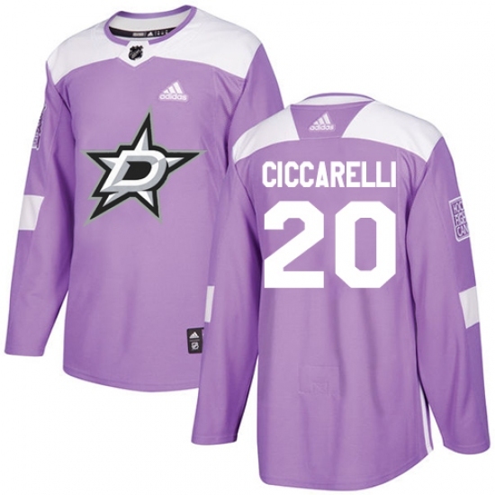 Men's Adidas Dallas Stars #20 Dino Ciccarelli Authentic Purple Fights Cancer Practice NHL Jersey Men's Adidas Dallas Stars #20 Dino Ciccarelli Authentic Purple Fights Cancer Practice NHL Jersey
