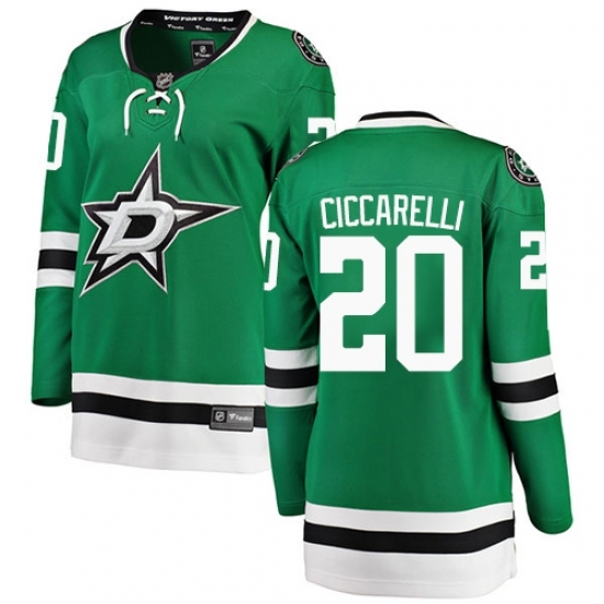 Women's Dallas Stars #20 Dino Ciccarelli Authentic Green Home Fanatics Branded Breakaway NHL Jersey Women's Dallas Stars #20 Dino Ciccarelli Authentic Green Home Fanatics Branded Breakaway NHL Jersey