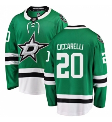 Youth Dallas Stars #20 Dino Ciccarelli Authentic Green Home Fanatics Branded Breakaway NHL Jersey