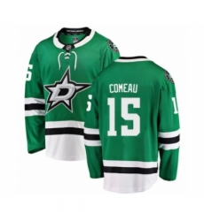 Men's Dallas Stars #15 Blake Comeau Authentic Green Home Fanatics Branded Breakaway NHL Jersey