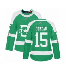 Women's Dallas Stars #15 Blake Comeau Authentic Green 2020 Winter Classic Hockey Jersey