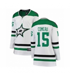 Women's Dallas Stars #15 Blake Comeau Authentic White Away Fanatics Branded Breakaway NHL Jersey