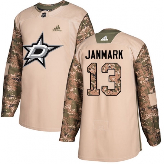 Men's Adidas Dallas Stars #13 Mattias Janmark Authentic Camo Veterans Day Practice NHL Jersey Men's Adidas Dallas Stars #13 Mattias Janmark Authentic Camo Veterans Day Practice NHL Jersey