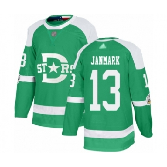 Men's Dallas Stars #13 Mattias Janmark Authentic Green 2020 Winter Classic Hockey Jersey Men's Dallas Stars #13 Mattias Janmark Authentic Green 2020 Winter Classic Hockey Jersey