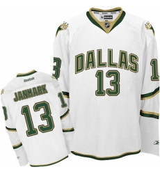 Men's Reebok Dallas Stars #13 Mattias Janmark Authentic White Third NHL Jersey