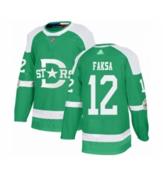 Men's Dallas Stars #12 Radek Faksa Authentic Green 2020 Winter Classic Hockey Jersey Men's Dallas Stars #12 Radek Faksa Authentic Green 2020 Winter Classic Hockey Jersey