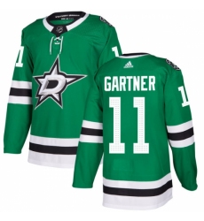 Men's Adidas Dallas Stars #11 Mike Gartner Authentic Green Home NHL Jersey