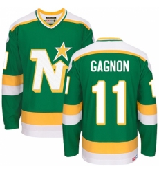 Men's CCM Dallas Stars #11 Mike Gartner Authentic Green Throwback NHL Jersey