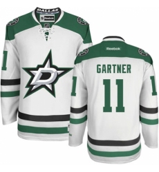 Men's Reebok Dallas Stars #11 Mike Gartner Authentic White Away NHL Jersey