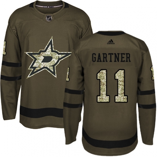 Youth Adidas Dallas Stars #11 Mike Gartner Authentic Green Salute to Service NHL Jersey Youth Adidas Dallas Stars #11 Mike Gartner Authentic Green Salute to Service NHL Jersey
