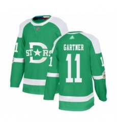 Youth Dallas Stars #11 Mike Gartner Authentic Green 2020 Winter Classic Hockey Jersey