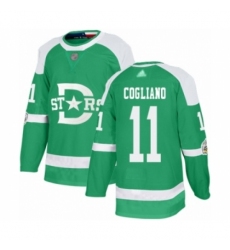 Youth Dallas Stars #11 Andrew Cogliano Authentic Green 2020 Winter Classic Hockey Jersey