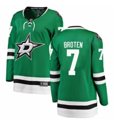 Women's Dallas Stars #7 Neal Broten Authentic Green Home Fanatics Branded Breakaway NHL Jersey