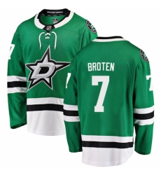Youth Dallas Stars #7 Neal Broten Authentic Green Home Fanatics Branded Breakaway NHL Jersey
