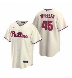 Men's Nike Philadelphia Phillies #45 Zack Wheeler Cream Alternate Stitched Baseball Jersey