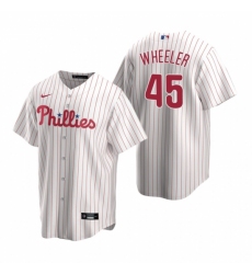 Men's Nike Philadelphia Phillies #45 Zack Wheeler White Home Stitched Baseball Jersey